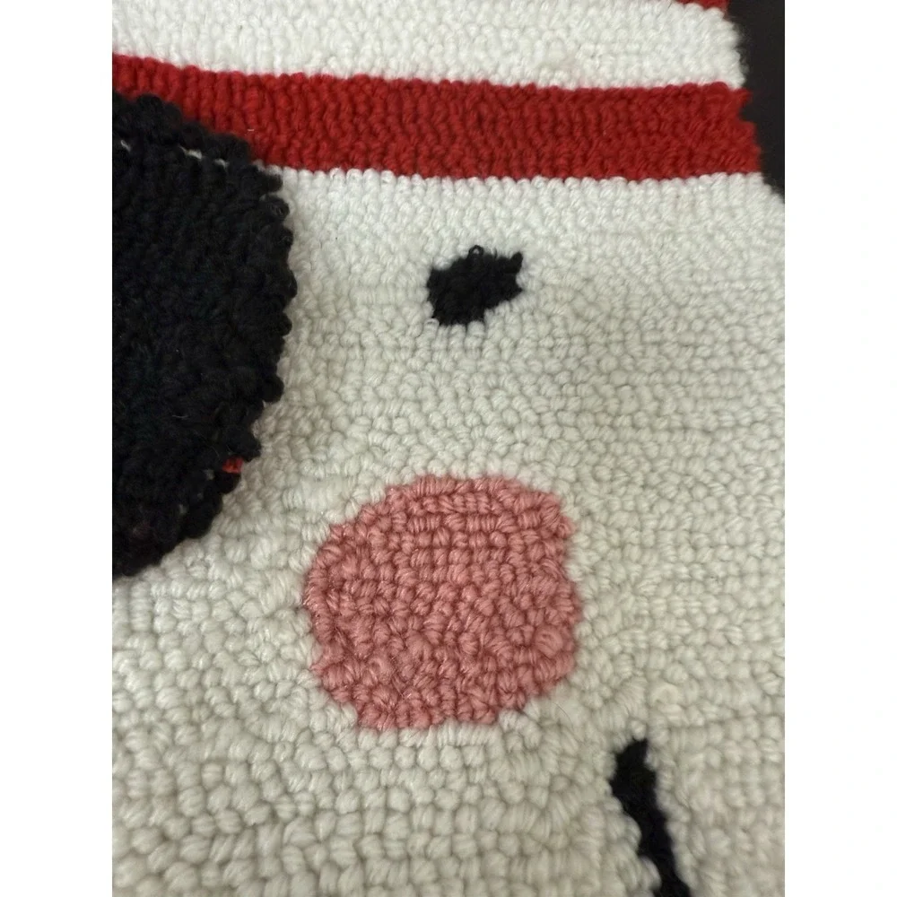 Lucky Dog Christmas Pom Pom Stocking Snoopy Peanuts Missing One Pom Pom